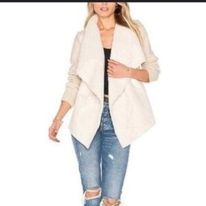 Knox Rose Bohemian Comfy Slouchy Classic Faux Sherpa Waterfall Sweater Shacket